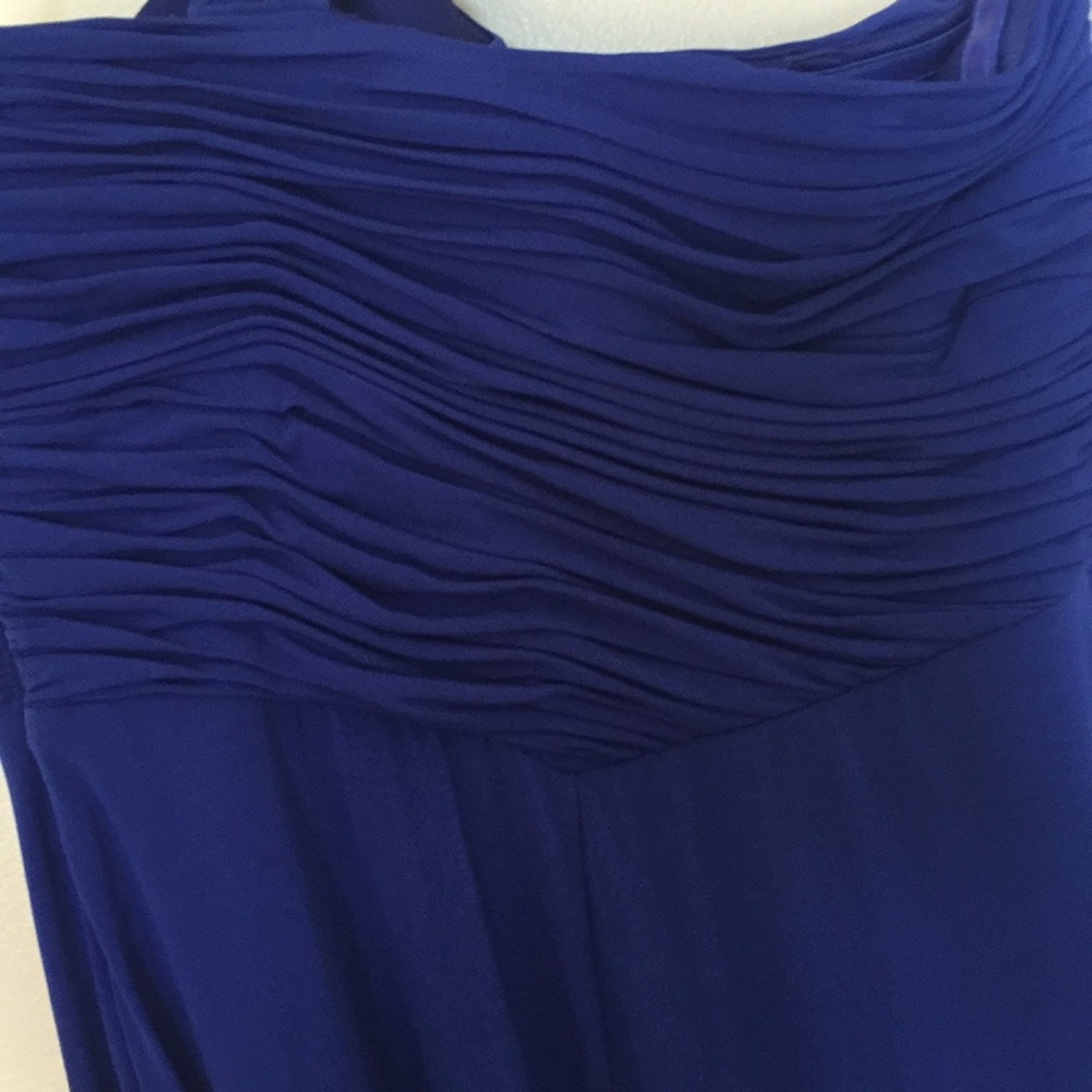 Classy Sapphire Blue Formal Evening Gown Dress - Picture 4 of 7